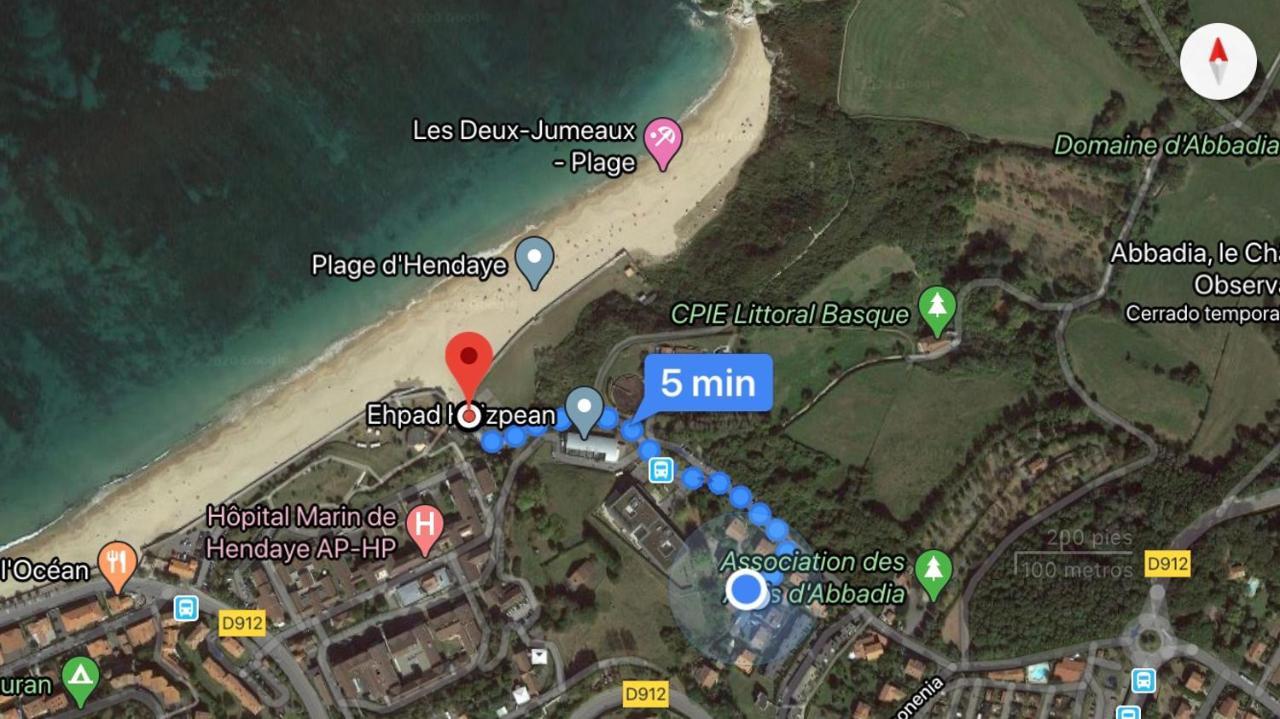 Kukulumera Beach-Plage-Playa Lägenhet Hendaye Exteriör bild